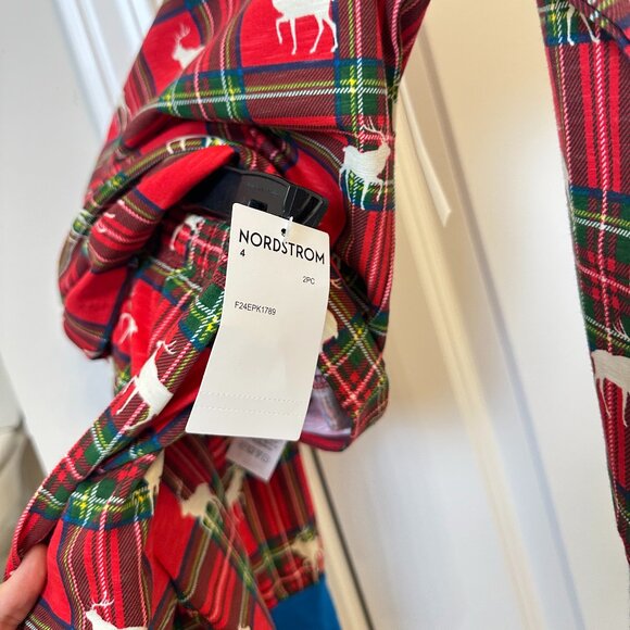 HATLEY Boys Elk Plaid Pajama Set Size 4 NWT - Picture 7 of 9